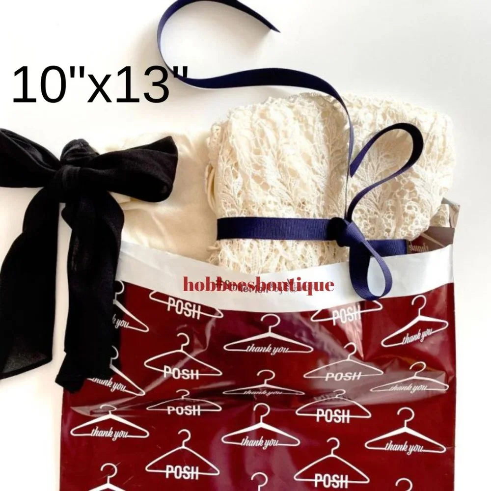 Posh Maroon Shipping Bag with Hanger Design x25